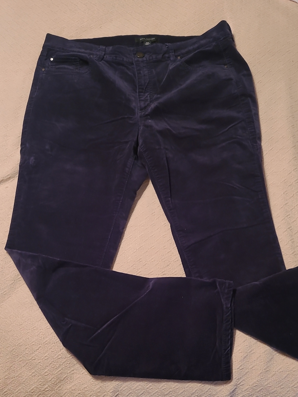 Anne Taylor Black Velvet Pants 12P